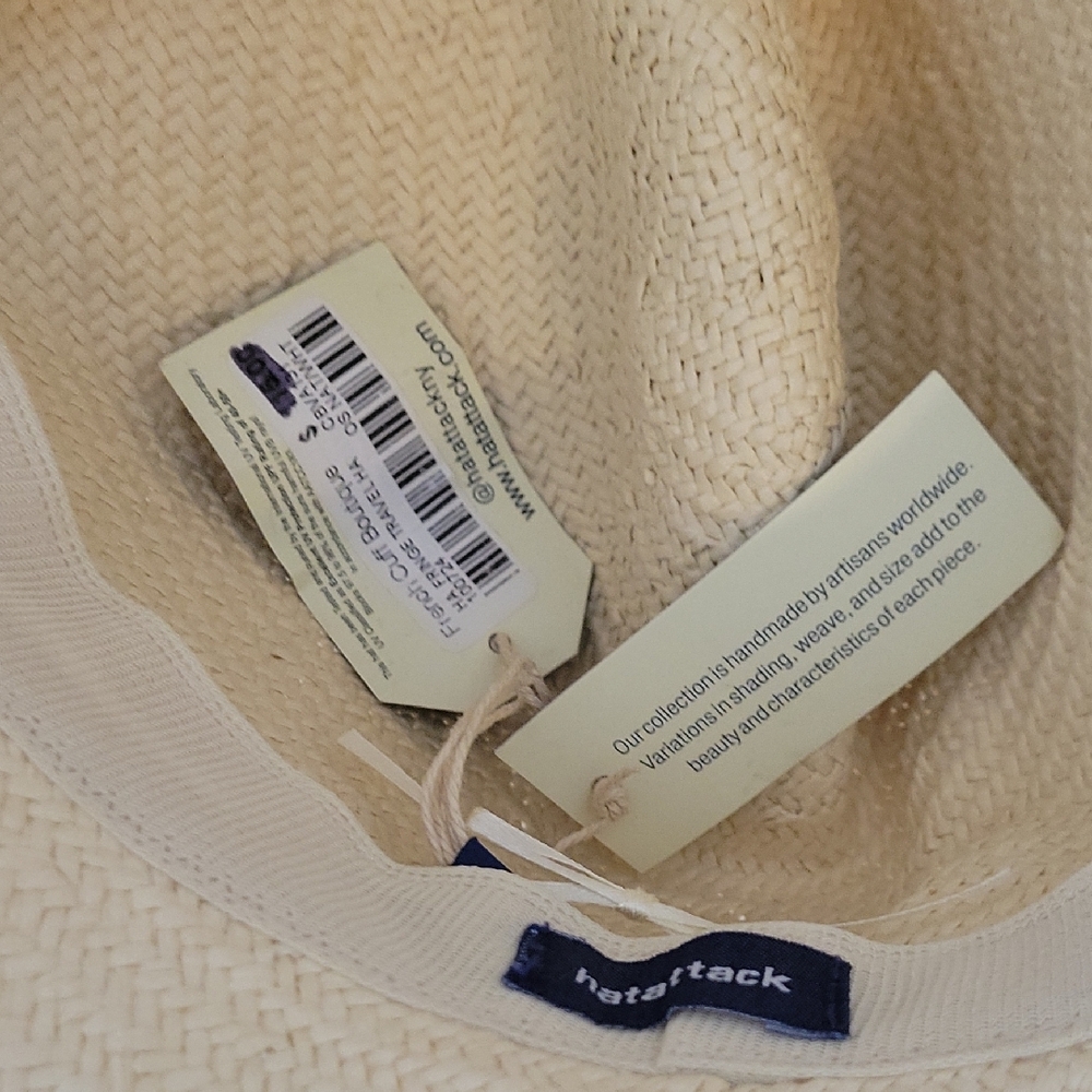 Stylish Cream Straw Hat - Picture 6 of 6